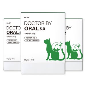 닥터바이 오랄 고양이 구내염 구강 이빨 치석 치태 입냄새 영양제 30포, 3개