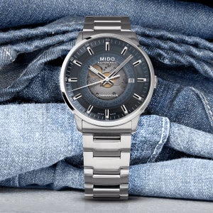 (7종 선물) 미도 커맨더 그래디언트 청판 M021.407.11.411.01 남자메탈시계 백화점AS