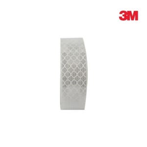 3M 프리즘형 고휘도 10mm x 2.5M 백색 반사 안전 야간작업 테이프 레져장비