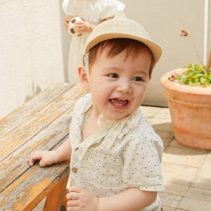 피에고 요정 뿔모자 썬캡 아기여름모자