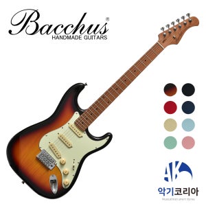 [헤드폰 앰프 지급] 바커스 BST-1-RSM/M 일렉기타 SSS 로스티드 메이플 스트라토캐스터 Bacchus