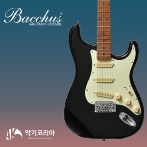 [헤드폰 앰프 지급] 바커스 BST-1-RSM/M BLK 일렉기타 SSS 로스티드 메이플 Bacchus