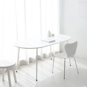 마켓비 DUGED 테이블 화이트 라운드 카페 식탁 1600