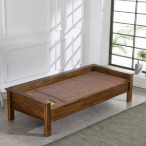 장수돌침대 7119 평상 미네랄황토볼 흙소파 아카시아원목 ㄷ자등받이 침대겸용 바이오볼가능