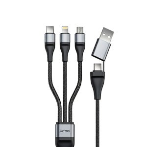 3in2 동시충전 C타입+5핀+8핀 to USB+C타입 충전 케이블 1.2m