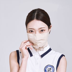 휴스토니 친환경 코튼 여성 간절기 골프마스크 자외선차단 볼 얼굴햇빛가리개 등산 자전거 운동