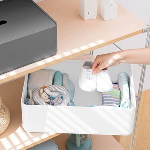 적층가능 고데기 드라이기 보관함 중형 다용도 케이블 정리함