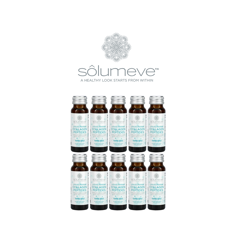Solumeve 액상 해양콜라겐 펩타이드 망고 사과 맛 10병 50ml