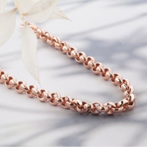 14K 아리아 사슬 체인 로즈골드 볼드 레이어드 여름 여자 금 팔찌