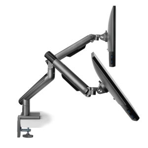 17 32 듀얼모니터스탠드 암 회전 마운트 브라켓 거치대 높이조절 와이드 컴퓨터 책상