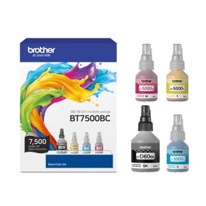 브라더잉크세트 BT7500BC(BTD60BK+BT5000C,M,Y) INK SET