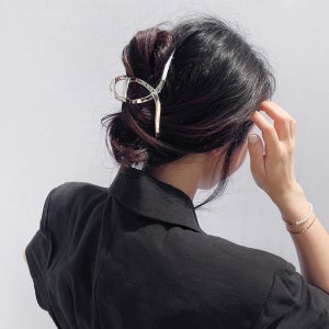 꼬임 리얼 은도금 대왕 헤어 왕 집게 핀 2세대 올림 머리 국산