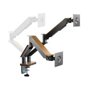 17 35 모니터암 컴퓨터 듀얼 회전 베사브라켓 스탠드거치대 높이조절 마운트 컴퓨터 책상