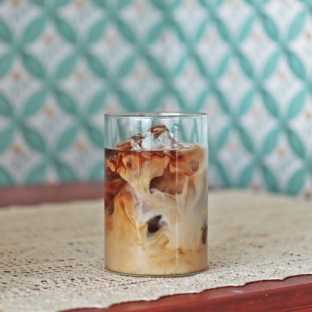 홈카페 투명 내열 유리컵 인쇄 제작 아이스커피잔 라떼 아메리카노 일자 맥주 물컵 400ml