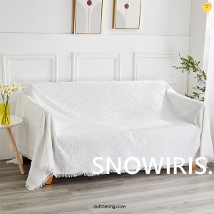 달떵 사계절 화이트 자카드 쇼파 커버 천커버 덮개 블랭킷 스툴 패브릭 180x180