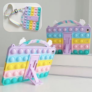 손잡이 스트랩 팝잇 실리콘 거치대 태블릿 케이스 stc104 유니콘, 갤럭시 탭 A (10.1인치)