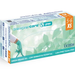 [1+1] 셈퍼메드 그린 쉐프 니트릴장갑 200매 친환경 식품용 일회용 초소형 소형 중형 대형