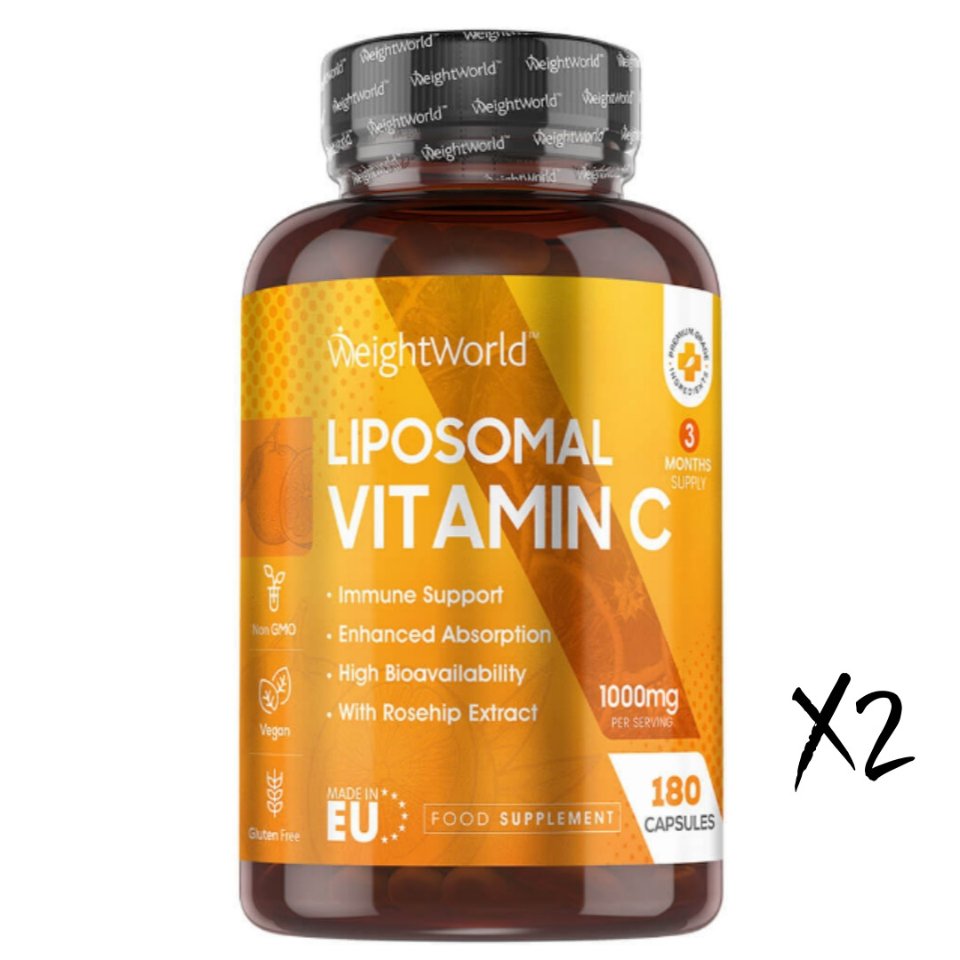 영국 <b>웨이트월드</b> 리포소말 <b>비타민C</b> 1000mg 180캡슐 X 2개 6개월분