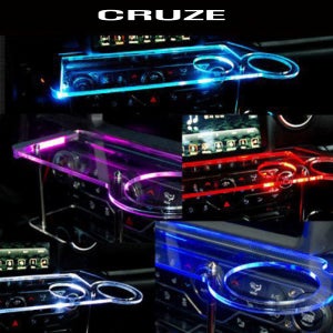 ArtX 쉐보레 크루즈 USB 5V LED 2단 차량용 무중력테이블 컵홀더 식탁 자동차 선반 핸드폰 거치대 수납용품(사제네비 매립차량)