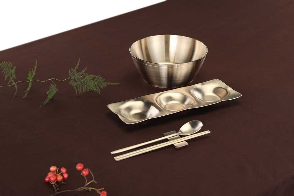 화담 명인명품 프리미엄 방짜 유기 1인 반상기 누들푸들 면기 세트