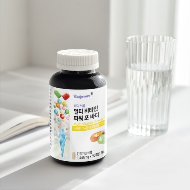 <b>바디스콥</b> 멀티비타민 파워 포바디 1445mg 90정X2개 6개월분 종합비타민