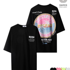 (스나이퍼샵)써니데이 오버핏 남녀공용 여름 반팔티