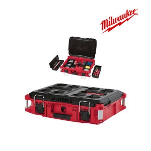 milwaukee 팩아웃 툴박스M 8424/공구함 내부정리형(트레이포함) 34kg무게지지 방수방진