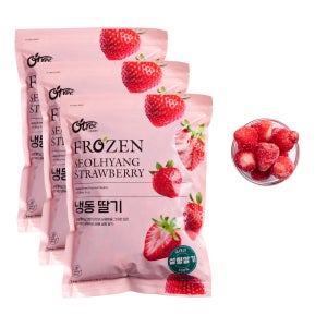 오트리 푸룻하이브 국내산 냉동 딸기 1kg x 3