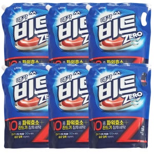 때가 쏙 비트 ZERO 액체세제 일반용 리필2L 6개