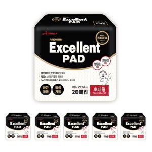 아몬스 프리미엄 액설런트 강아지 국내산 배변패드대형 20매 x 6개 (76x60cm)