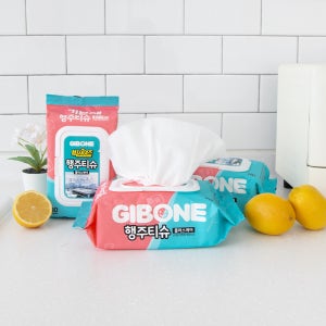 기본에 빅사이즈 행주티슈 6팩 일회용 주방 행주 물티슈