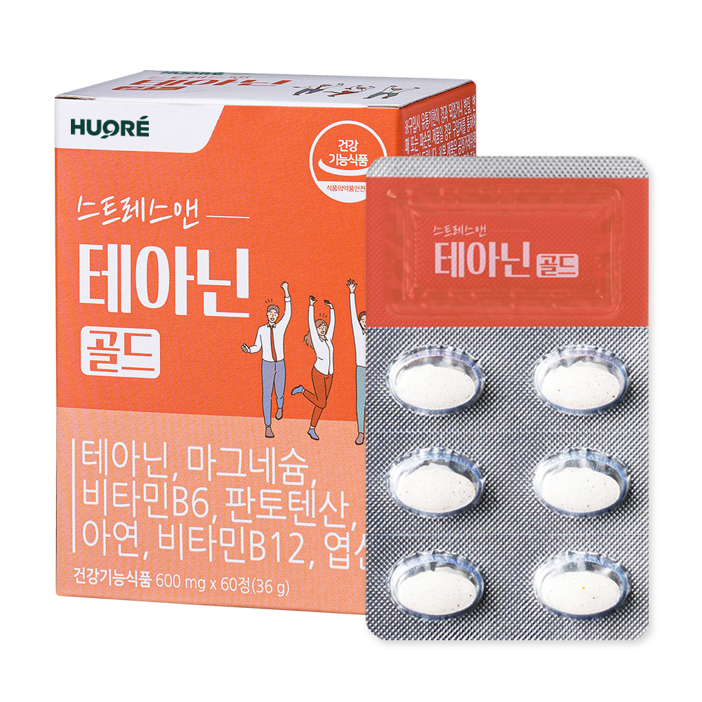 <b>테아닌</b> 스트레스 <b>테아닌</b>골드 긴장완화 60정, 1개