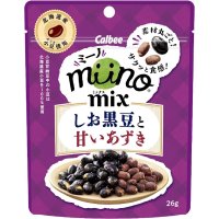 칼비 미노 믹스 시오 검정 콩 스위트 팥 일본 스낵 Calbee miinoMIX 26g 12봉