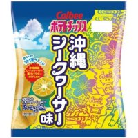 칼비 감자 칩 오키나와 시콰사 일본 스낵 Calbee potato chips Okinawa Shikuwasa 58g 12봉