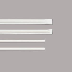 종이빨대 개별포장 흰색 7.0mm x 210mm (5000개)