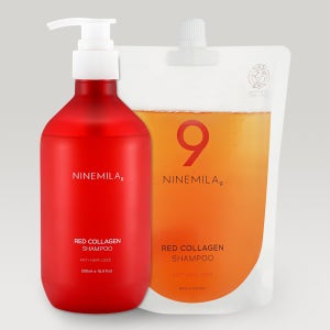 나인밀라 레드콜라겐 손상모발용 탈모샴푸 본품 (+ 리필 추가선택) 그린로즈향, 500ml, 2개