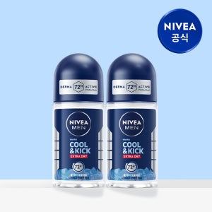 니베아 맨 데오드란트 롤온 쿨 앤 킥 50ml X 2개