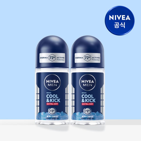 니베아 맨 데오드란트 롤온 쿨 앤 킥 50ml X 2개