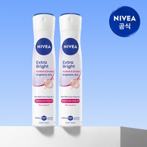 니베아 데오드란트 스프레이 엑스트라 브라이트 200ml, 2개