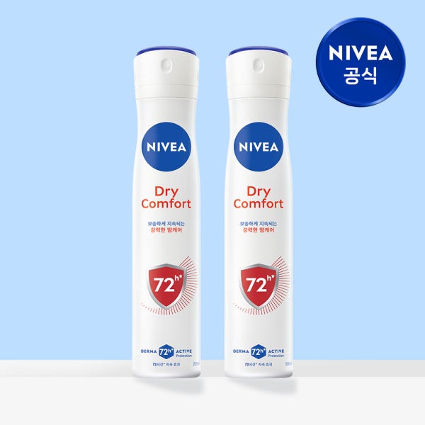 니베아 데오드란트 스프레이 드라이 콤포트 200ml, 2개