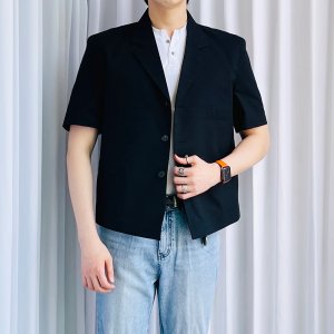 린넨 숏 슬리브 썸머 자켓 (2 color / 블랙) 남자 여름 아우터