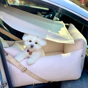 두그루 강아지카시트 차량용 애견 차시트 [올라운드L드라이빙킷-뱀부] 그늘막포함