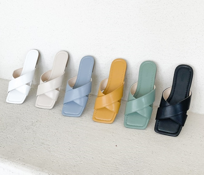 여성슬리퍼 크로스 스트랩 여름 가벼운 슬리퍼