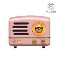 MUZEN OTR 메탈 FM라디오 뮤젠 FM라디오 블루투스 스피커 블러쉬핑크