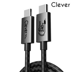 클레버타키온 코어PD 240W USB4 Gen3 썬더볼트 CtoC 고속충전케이블 1M