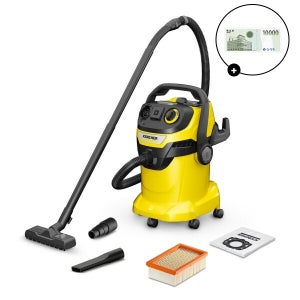 카처 흡입력좋은 건습식 대용량 25L 업소용청소기 WD5PV 공구연결가능 블로우 산업용