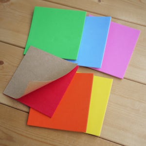 맘아트 접착 EVA 스티커 6색 2mm 8x8cm 에바폼 꾸미기재료