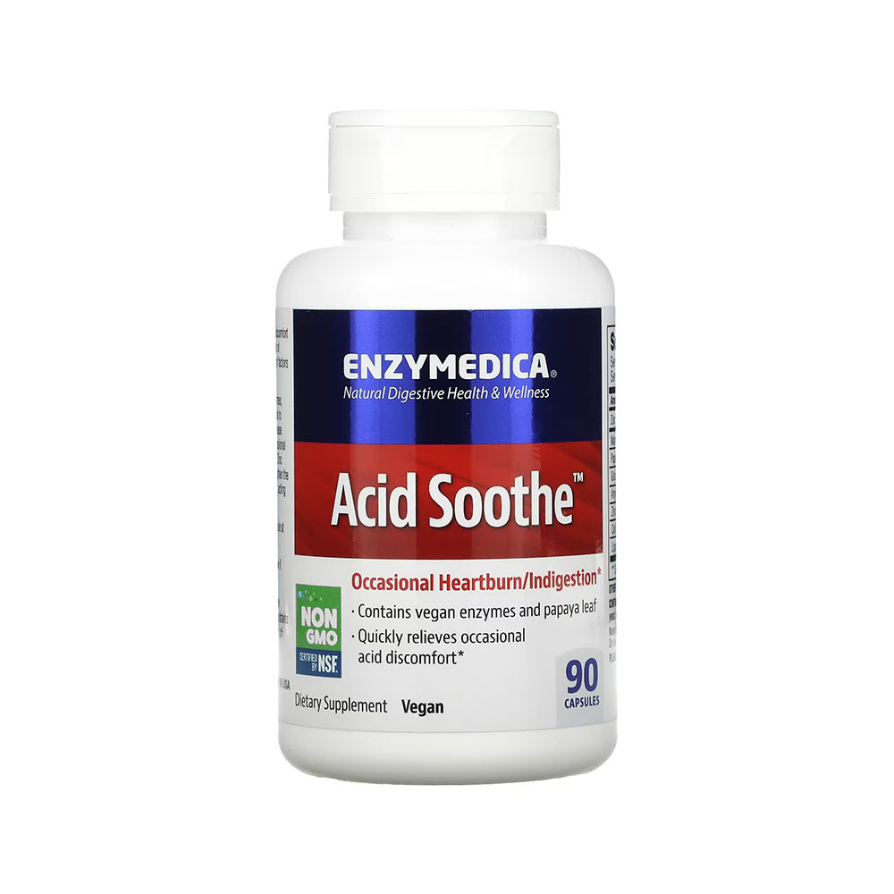 <b>엔자이메디카</b> 애시드수드 Acid Soothe 90베지캡슐 <b>아연</b> 마시멜로우 뿌리 파파야잎