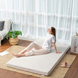 그랜레스트 발칸 메모리폼 일체형 토퍼 10cm 화이트 SS(슈퍼싱글)