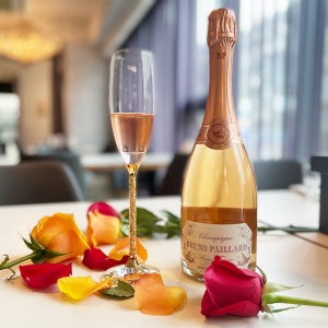 와인공간 골드스템 샴페인 와인글라스 1P (박스 X)